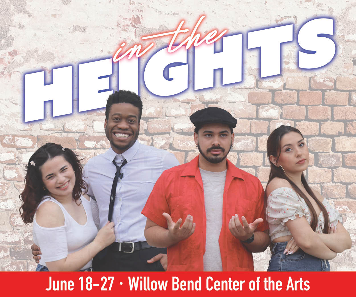 Heights promo In the Heights four lead actors smiling